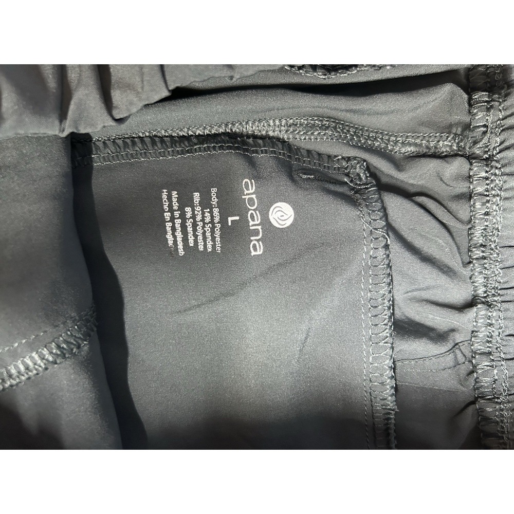 Apana Women's Green Athletic Activewear Shorts Pull On Elastic Waist Pockets L - Picture 2 of 6